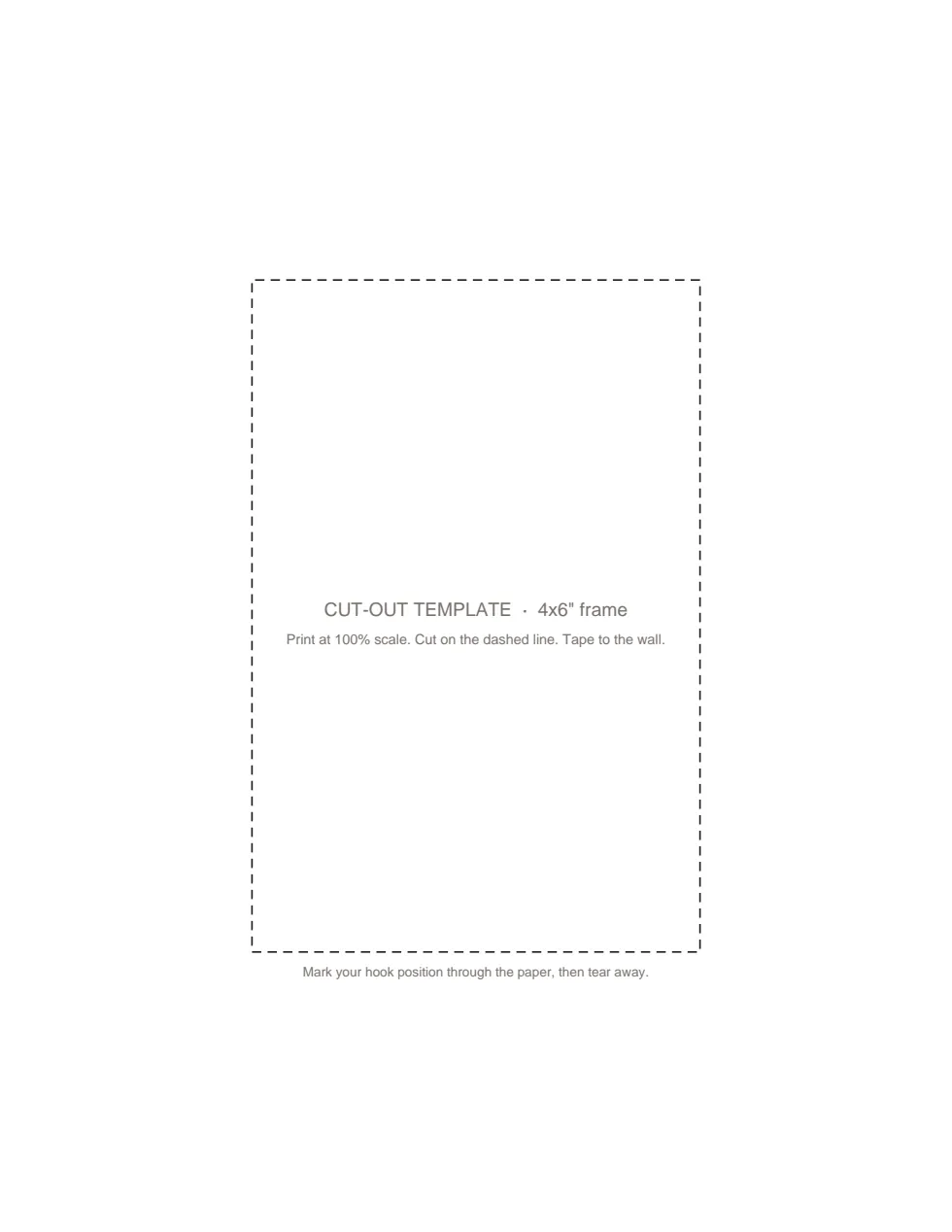 Full-size paper templates you tape up before hammering