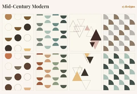 Mid-Century Modern, 15 designs