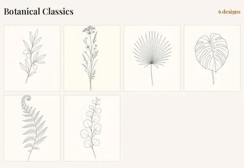 Botanical Classics, 6 designs