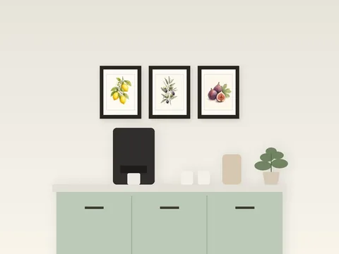 Mediterranean Kitchen, above the kitchen counter
