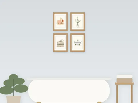 Coastal Bathroom, above the bathtub