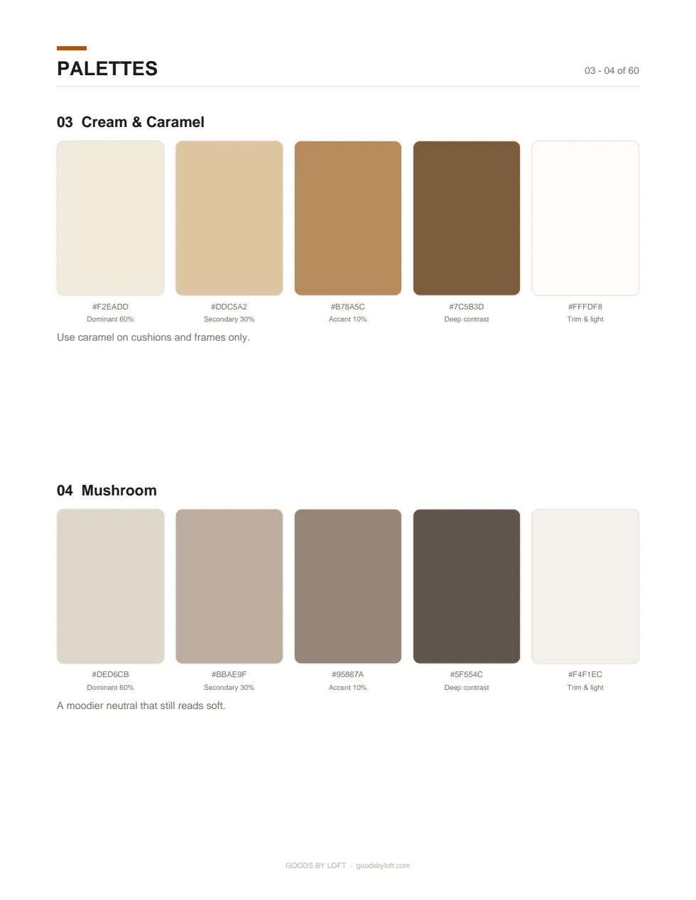 Palette Handbook: color decisions, pre-made
