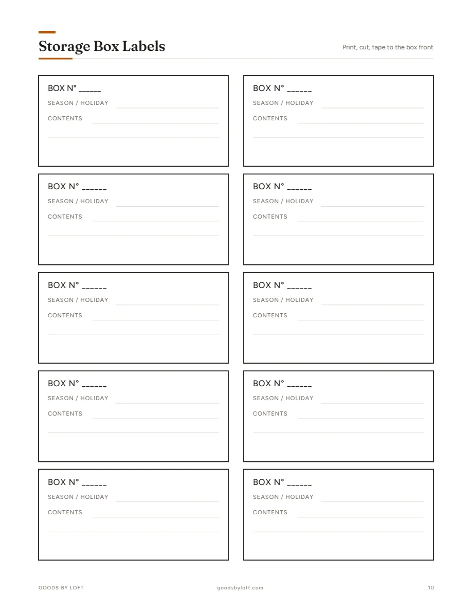Printable labels end the mystery boxes