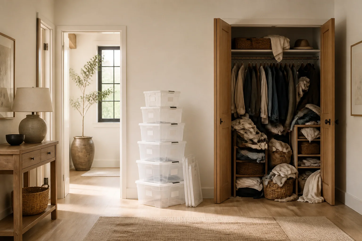 You bought storage bins before deciding what deserved storing (render)